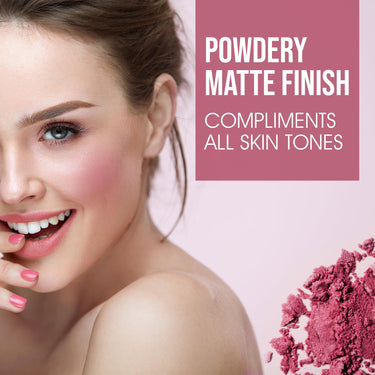 Beauty Berry Dream Matte Blush - 12 Flirty Nude, 7g | Lightweight, Silky-Smooth Texture, Ultra Matte Blusher Palette | Highly Pigmented & Blendable Shades, Blusher for Face Makeup